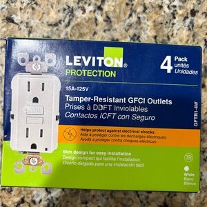 Leviton Tamper-Resistant GFCI Outlets - White